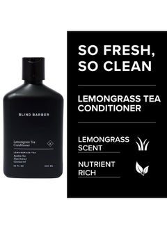 Blind Barber Shower Essentials Gift Set Mens Body Wash Shampoo And Conditioner Set Lemongrass Tea Body Soap + Hair Care Gifts For Men (3 Count)  - Image 4
