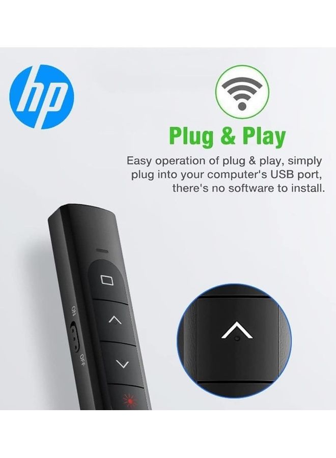 HP SS10 Wireless rechargeable Presentation Flip Pen Wireless Laser Presentation Control White - Image 3
