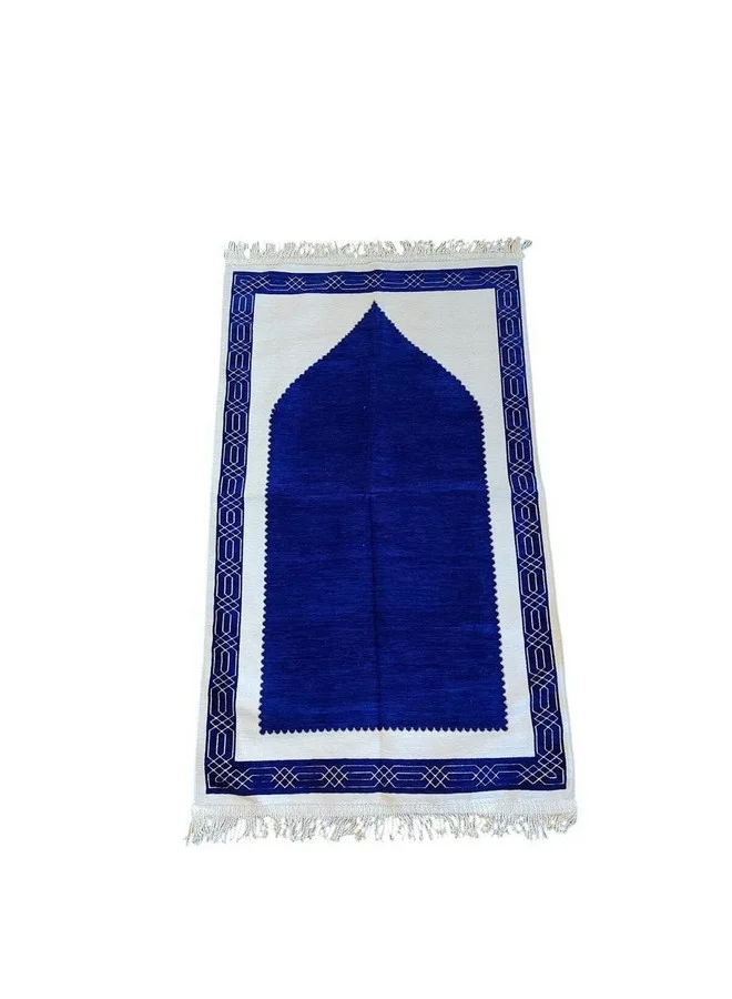 سليكو سجادة صلاة بنمط أنيق وجودة عالية من مموري فوم أزرق داكن وأبيض 2.5 × 70 × 110 سم 800100125
