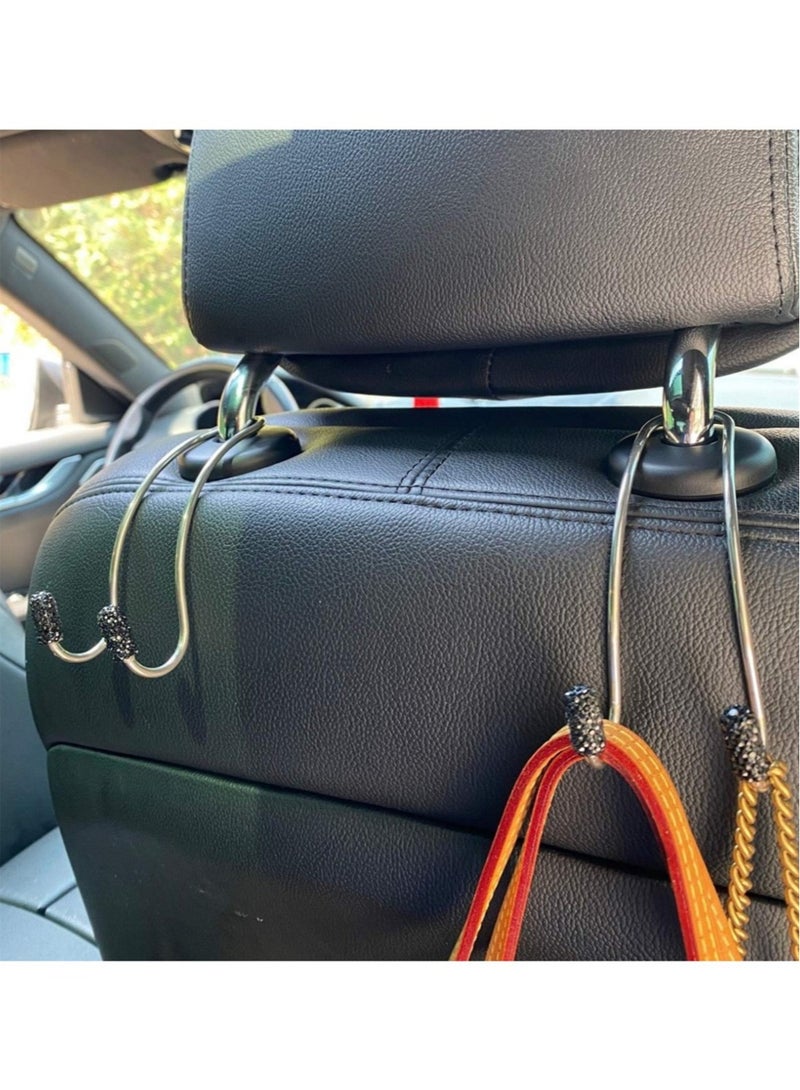 2 Pack Universal Organizer Car Headrest Hangers Hooks