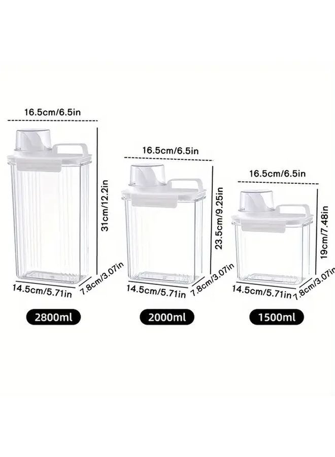 Large Capacity 2800ml Leak Proof Plastic Detergent Dispenser With Measuring Cup - Image 4