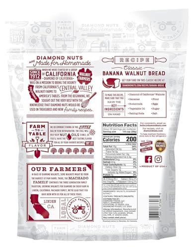 diamonds nuts Diamond of California Shelled Walnut Halves and Pieces, Pre-Shelled Raw Walnuts for Baking, Snacking and Salads, 32 oz. - Image 2