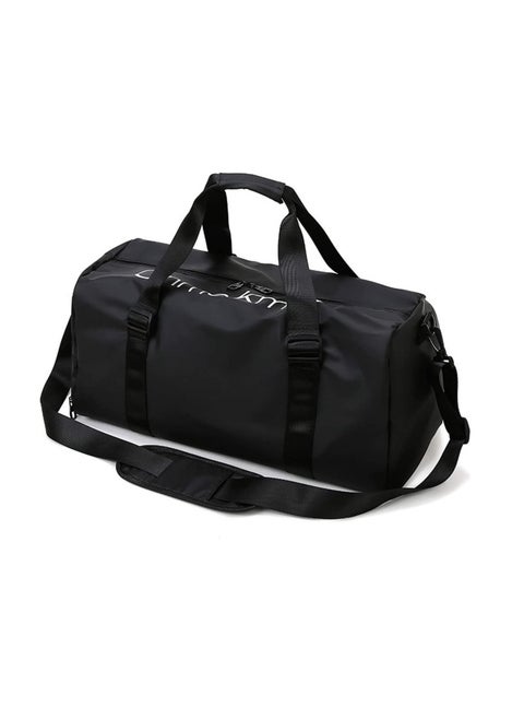 TYCOM Gym Bag Sports Bag Fitness Bag Waterproof Pocket for Wet Towels Travel Duffel Bag for Men and Women With Shoes Compartment (BLACK)