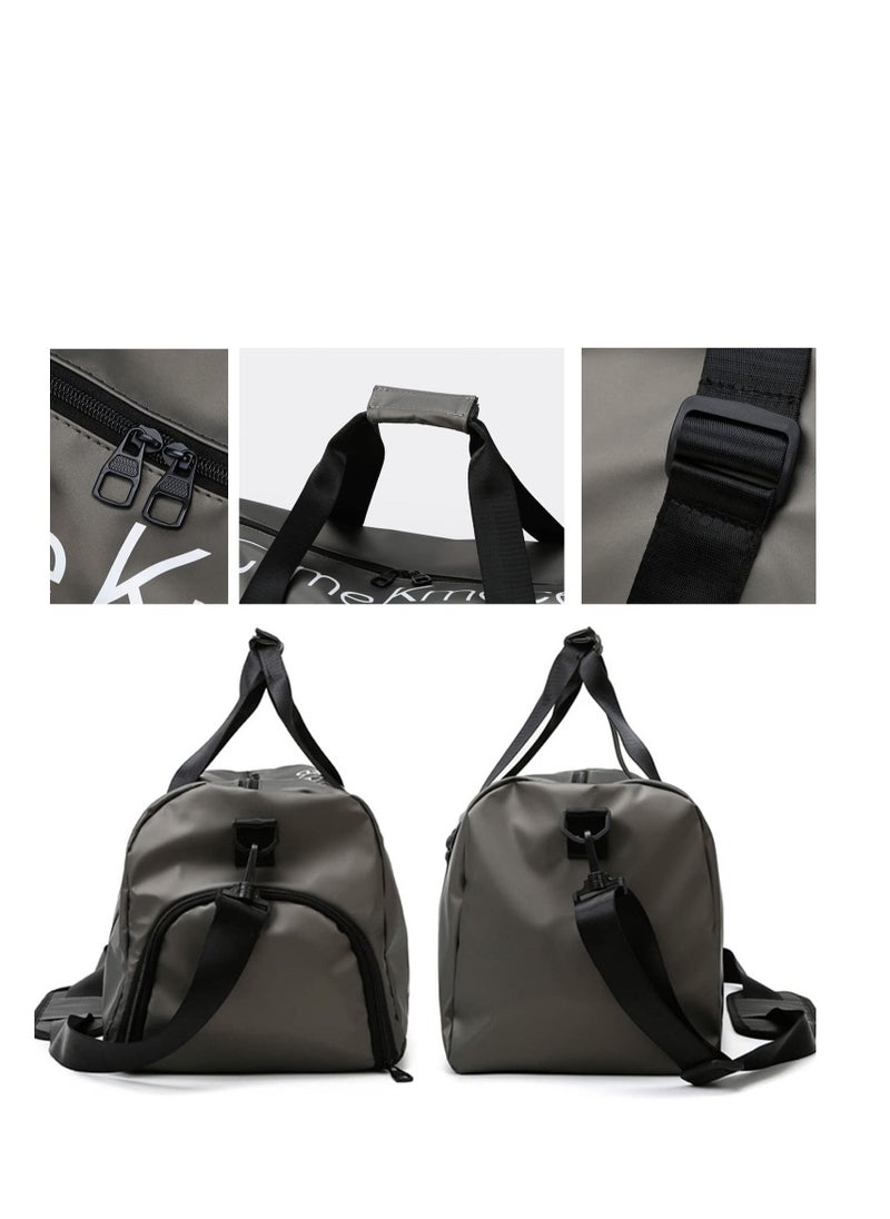 TYCOM - TYCOM Gym Bag Sports Bag Fitness Bag Waterproof Pocket for Wet Towels Travel Duffel Bag for Men and Women With Shoes Compartment (BLACK) - Image 1