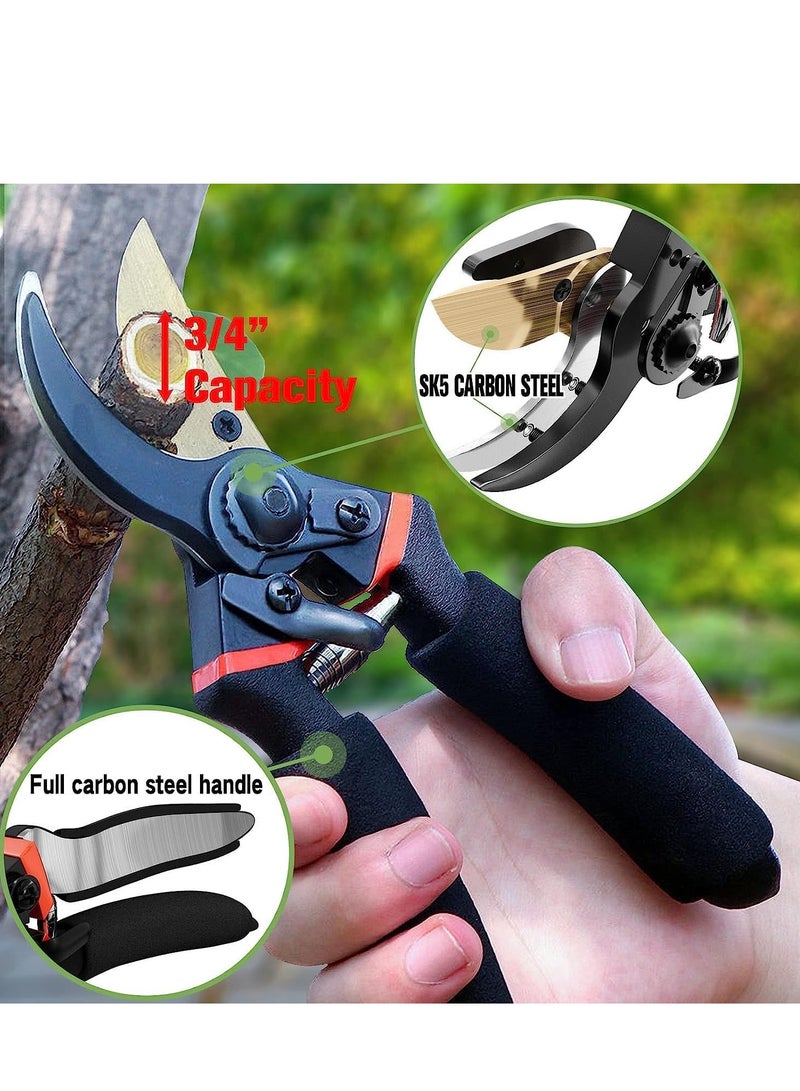 Garden Pruning Shears, 22cm/8.66in Hand Gardening Cutter with SK5 alloy steel Blade, for Pruning and Cutting Flowers or Branches, Professional Garden Scissors, Ergonomic Handles Garden Pruner
