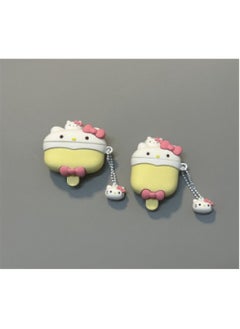 Generic Apple AirPods1/2/3/4 Generation Silicone Protective Case AirPodsPro2 Generation 4/5 Generation Cartoon Protective Case-Color:Ice Cream Kt Cat-Applicable Model:airpods 1/2 Generation  - Image 1