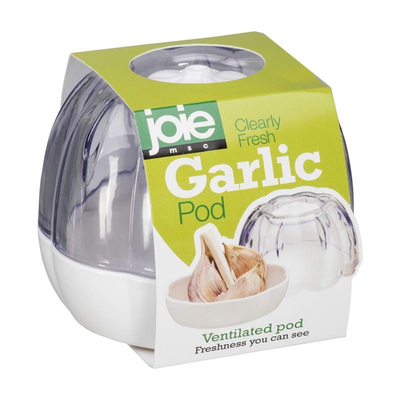 Joie Modern Minimalist Green Garlic Pod, Small, Air Vented, BPA Free, Food Grade, Dishwasher Safe - Image 1