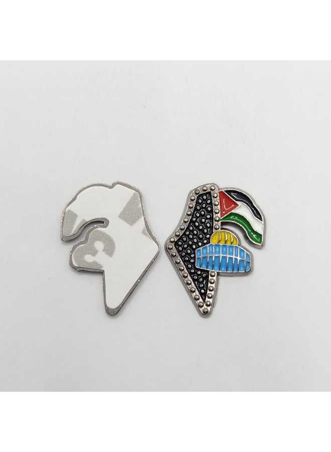 Acnor Palestine Map Metal sticker  Badge with Flag and Dome of the Rock for Mobile Laptop etc - Image 2