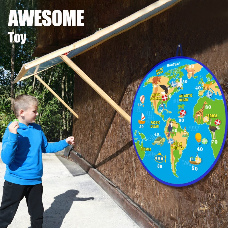 Bootaa 29" Large Dart Board for Kids, BooTaa Kids Dart Board with 12 Sticky Balls, Boys Toys, Indoor/Sport Outdoor Fun Party Play Game Toys, Birthday Gifts for 3 4 5 6 7 8 9 10 11 12 Year Old Boys Girls - Image 4