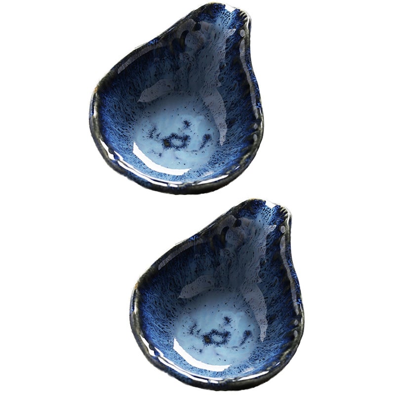 2pcs Nordic Style Snack Plates Seasoning Plate Seasoning Dish Ceramic Seasoning Plate - Image 1