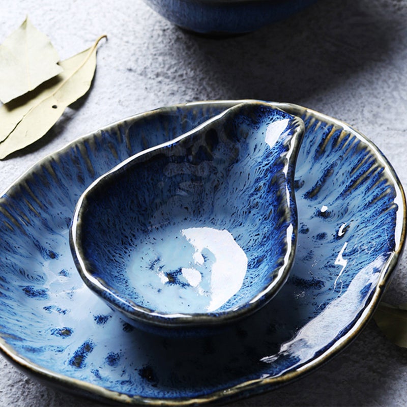 2pcs Nordic Style Snack Plates Seasoning Plate Seasoning Dish Ceramic Seasoning Plate - Image 3