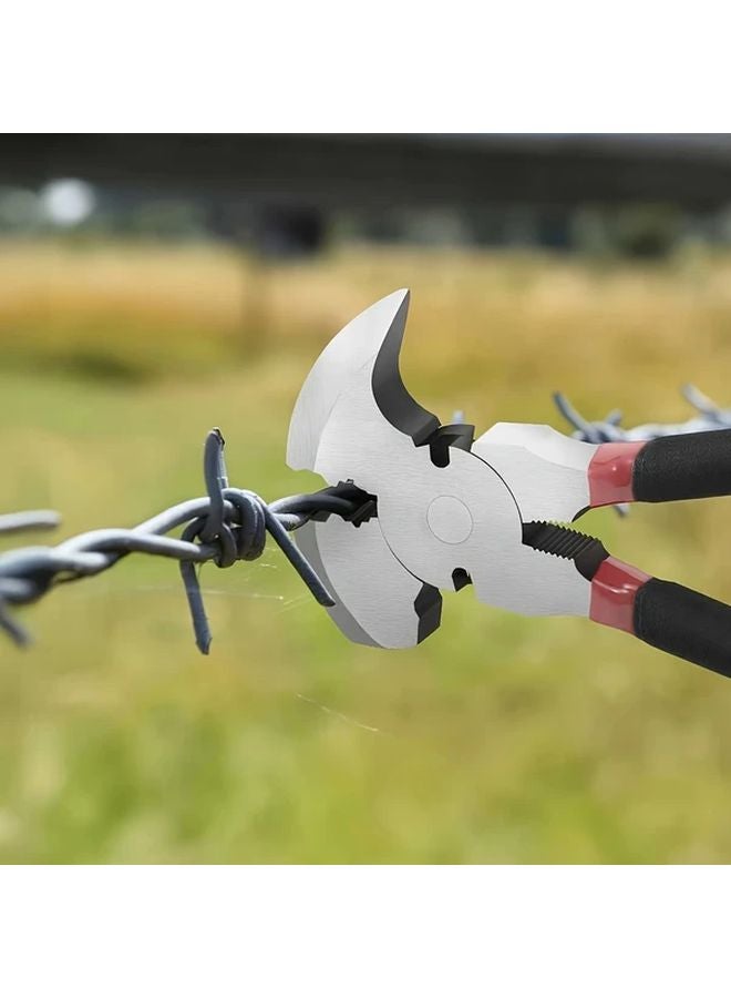 كماشة سياج متعددة الوظائف 10 بوصة من الفولاذ عالي الكربون مع قاطعة وساحب مسامير - Image 4