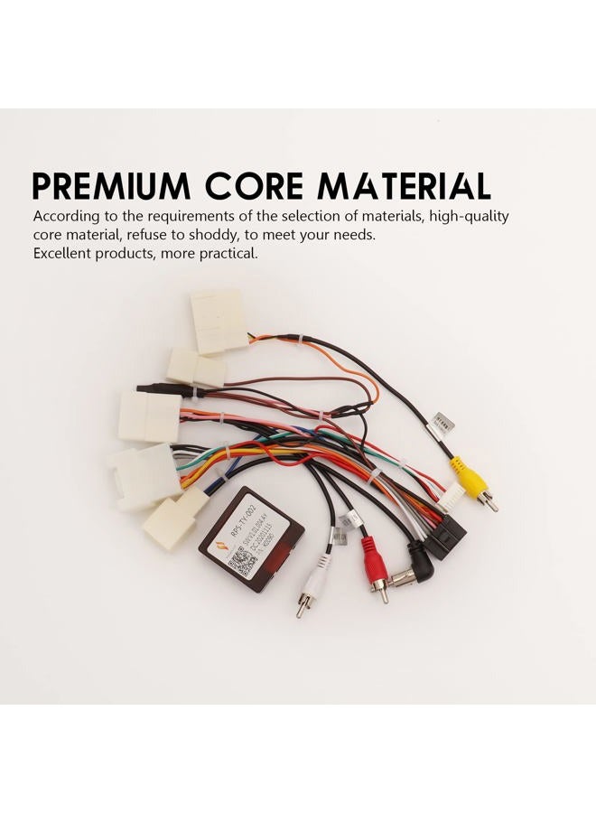 ViaBecs Car Stereo Wiring Harness with Canbus for Toyota Camry RAV4 Corolla Tundra Highlander Radio Wire Harness Power Cable Support 16PIN Android Head Unit JBL Amplifier Backup Camera SWC - Image 4