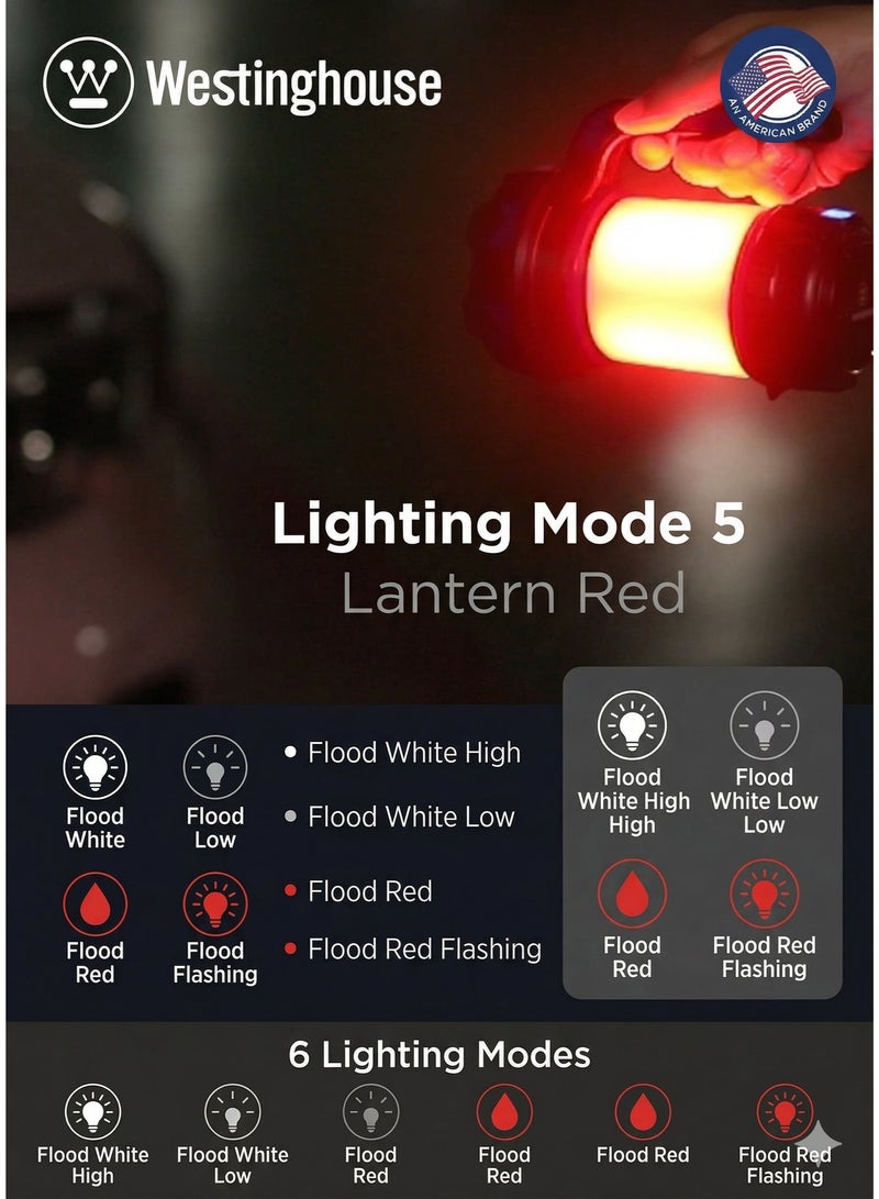 Westinghouse WF215-CB Rechargeable 3-in-1 Search Light – LED Spotlight, Lantern, Power Bank with 6 Lighting Modes, USB Charging, 3000mAh Battery – Portable Waterproof Torch for Camping, Hiking, Emergency & Outdoor Adventures - Image 4