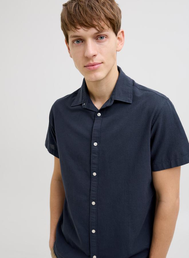 ريبل قميص سادة بقصة عادية وأكمام قصيرة - Image 2