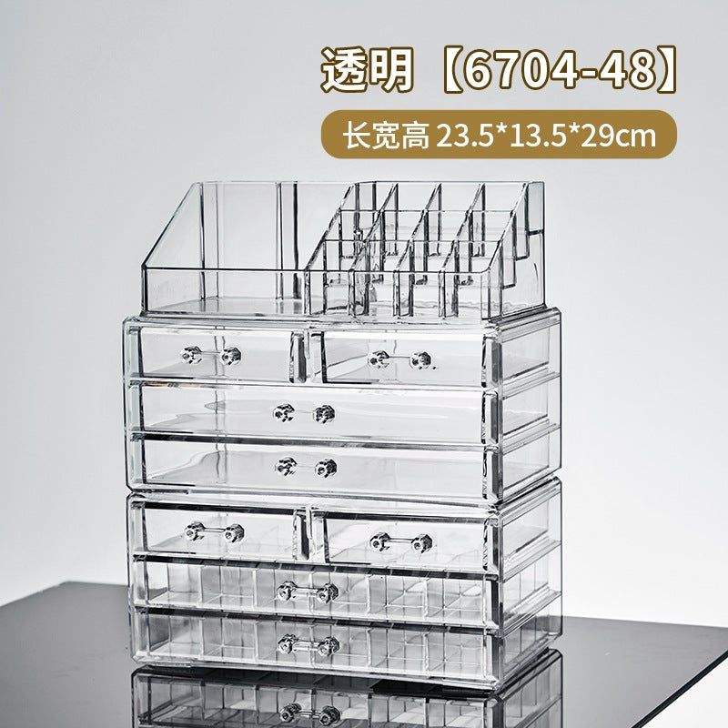 New Dresser Jewelry Box Large Capacity Ring Earrings Necklace Storage Multi-Layer Transparent Jewelry Storage Box - Image 1