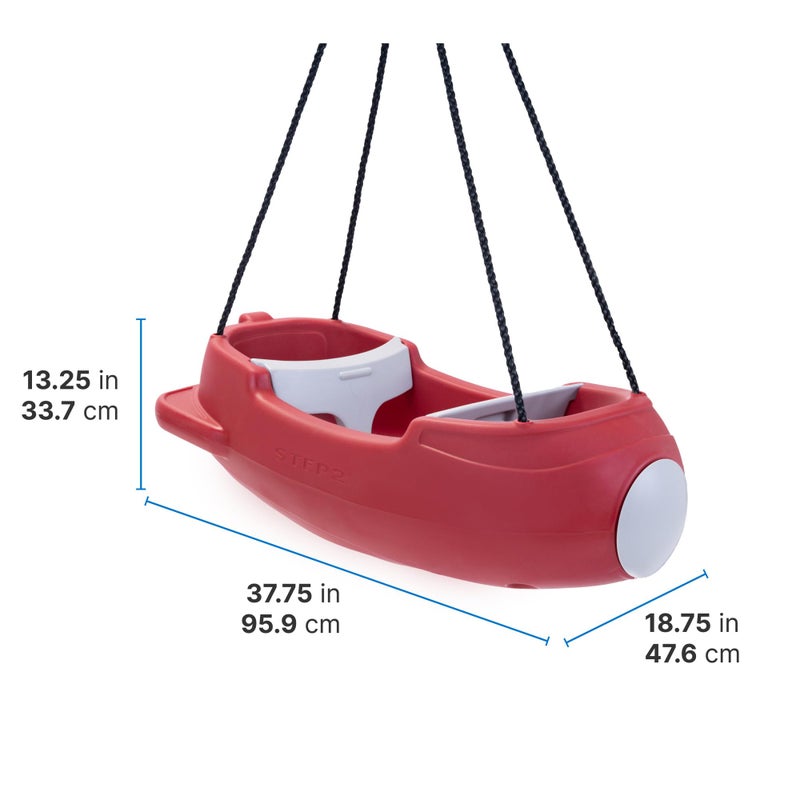 Step2 Rocket Swing for Two, Baby Outdoor Swing, Outside Weather-Resistant Rope, Attach to Playset, for Toddlers 9 Months - 3 Years Old - Image 5