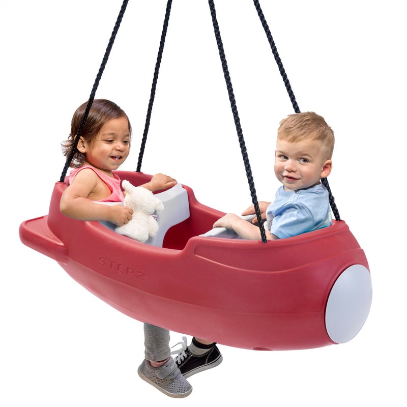 Step2 Rocket Swing for Two, Baby Outdoor Swing, Outside Weather-Resistant Rope, Attach to Playset, for Toddlers 9 Months - 3 Years Old - Image 1