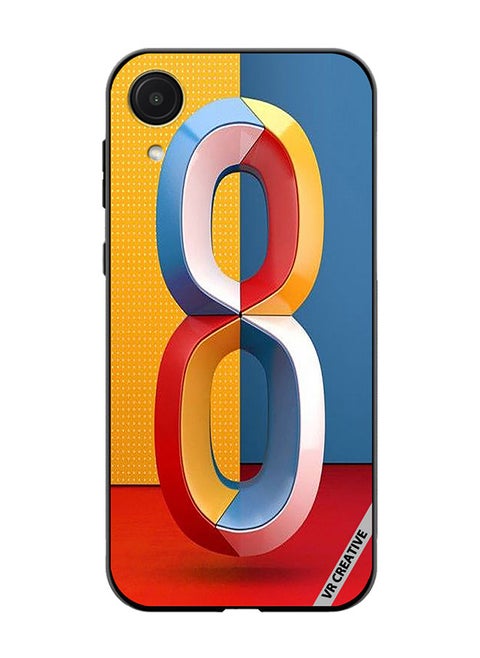 Protective Case Cover For Samsung Galaxy A03 Core Number 8 Design Multicolour