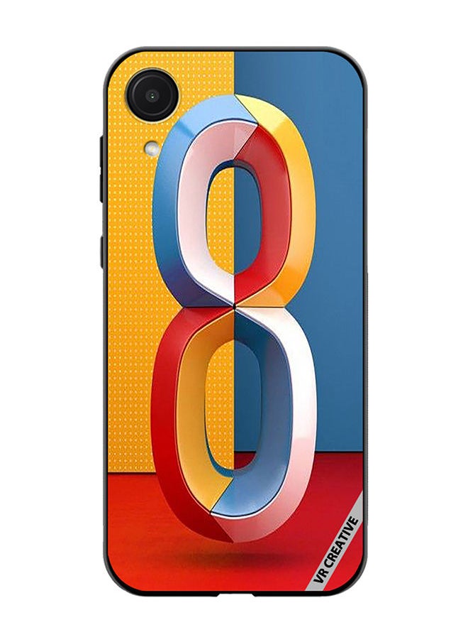 Protective Case Cover For Samsung Galaxy A03 Core Number 8 Design Multicolour
