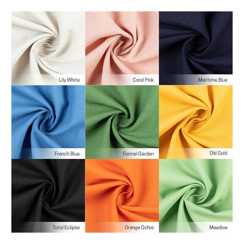 BERYA 6 Pcs Linen Needlework Fabric, Square Embroidery Fabric 9 Colors Stitch Cloth for Garment Crafts and Decoration Embroidery Project - Image 4