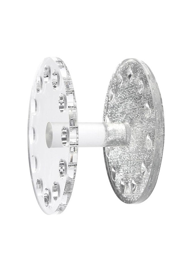 مينكيسي حامل أقلام فن الأظافر على شكل قلب كريستالي من مينكيسي، حامل أكريليك محمول، منظم لفرشاة جل الأشعة فوق البنفسجية وأدوات التجميل، حجم صغير 3.4 بوصة للاستخدام المنزلي والصالونات - Image 3