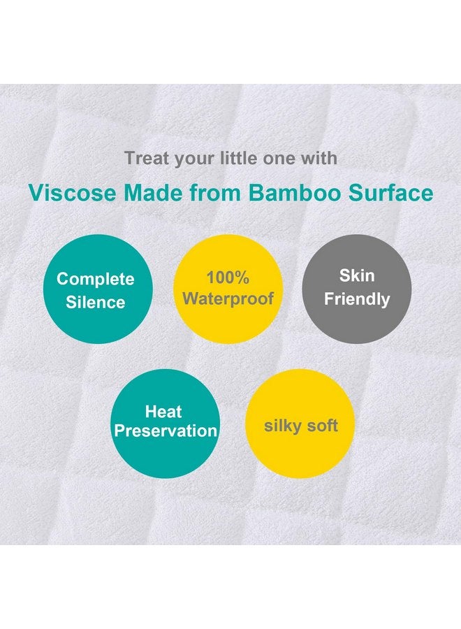 Biloban Waterproof Bassinet Mattress Pad Cover Compatible with Baby Delight Beside Me Dreamer Bassinet, 2 Pack, Ultra Soft Viscose Made from Bamboo Terry Surface, Breathable and Easy Care - Image 5
