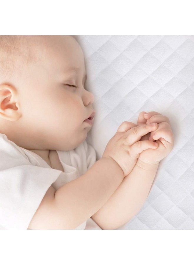 Biloban Waterproof Bassinet Mattress Pad Cover Compatible with Baby Delight Beside Me Dreamer Bassinet, 2 Pack, Ultra Soft Viscose Made from Bamboo Terry Surface, Breathable and Easy Care - Image 4