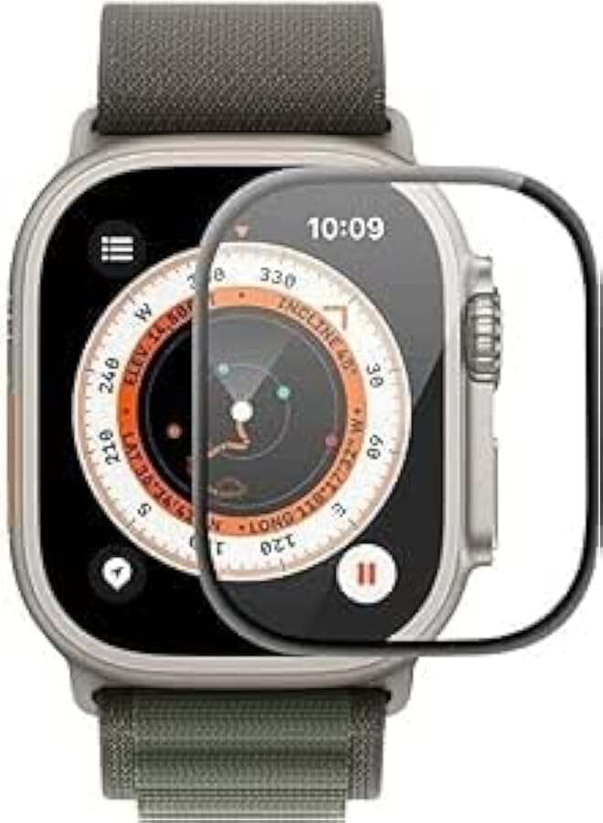Next Next Store [Tempered Glass Screen Protector] for iWatch Series Ultra2 49mm Soft Edge [Anti-Scratch] [Bubble Free] [Ultra Shatterproof] [Highly Sensitive]