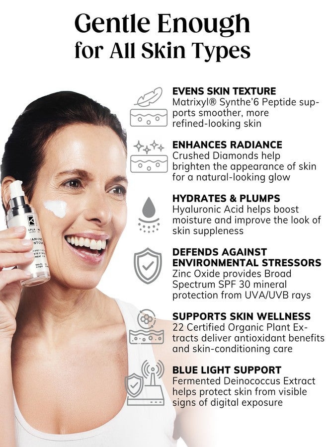 Kaplan MD Diamond Contour Broad Spectrum SPF 30 - Complete Complexion Treatment, Hydrating Sheer Coverage, UVA/UVB & Blue Light Protection, Fragrance-Free, Medium Tinted Sunscreen for Face - Image 2