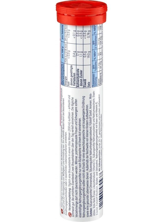 Mivolis Iron + Vitamin C effervescent Tablets - Dietary Supplements 8 Tubes x 20 pcs | Germany  - Image 5