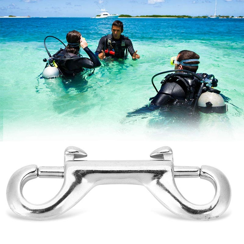 Polished Stainless Steel Double End Carabiner Dive Buckle 100mm For Divers - Image 5