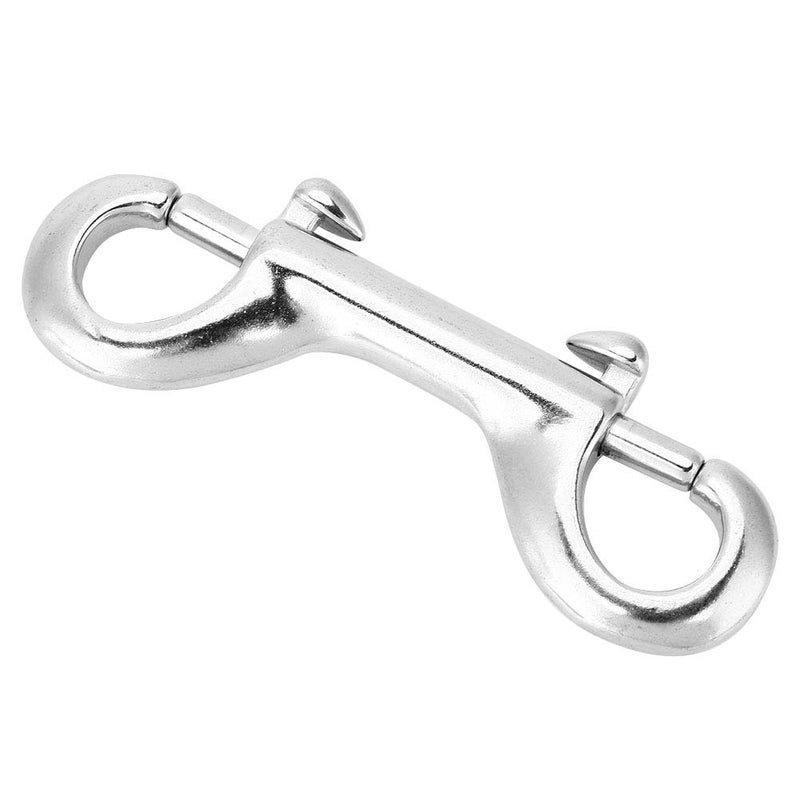 Polished Stainless Steel Double End Carabiner Dive Buckle 100mm For Divers - Image 3