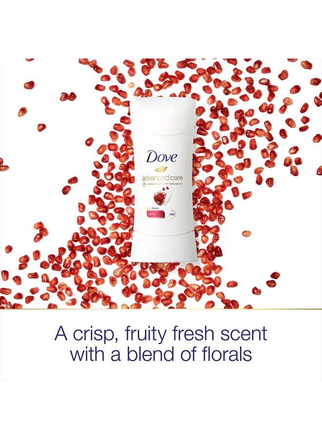 Dove مزيل العرق المضاد للتعرق Advanced Care للنساء، Revive، لحماية لمدة 48 ساعة وإبطين ناعمين ومريحين، 2.6 أونصة، قطعتان - Image 2