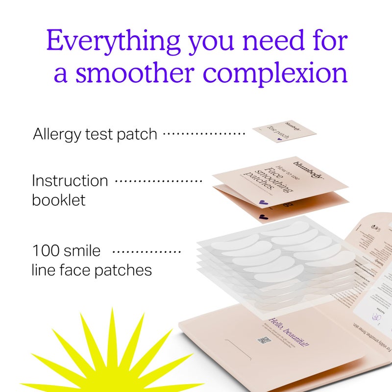 BLUMBODY Smile Line Patches â€“ Face Wrinkle Patches for Fine Lines Around Mouth, between Eyes â€“ Non-Silicone Anti-Wrinkle Facial Tape â€“ Comfortable Overnight Use (90-Day Supply) - Image 5