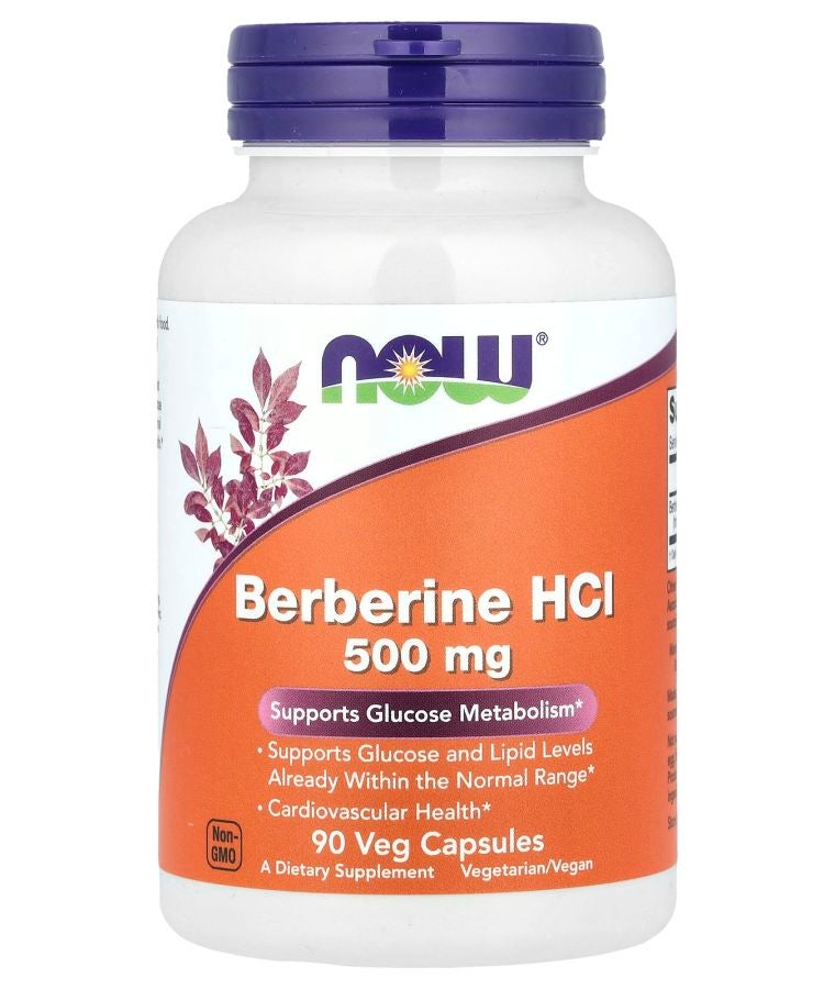 now Berberine HCl 500 mg  90 Veg Capsules