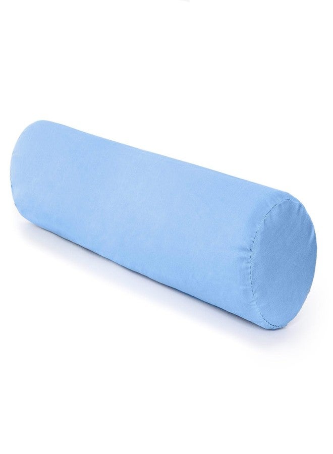 DMI Lightweight Comfort Round Foam Neck Roll Leg Rest Back Support Pillow for Home and Travel, Great for Neck, Back and Under Knees, 3.5 x 19 inches, Blue - Image 1