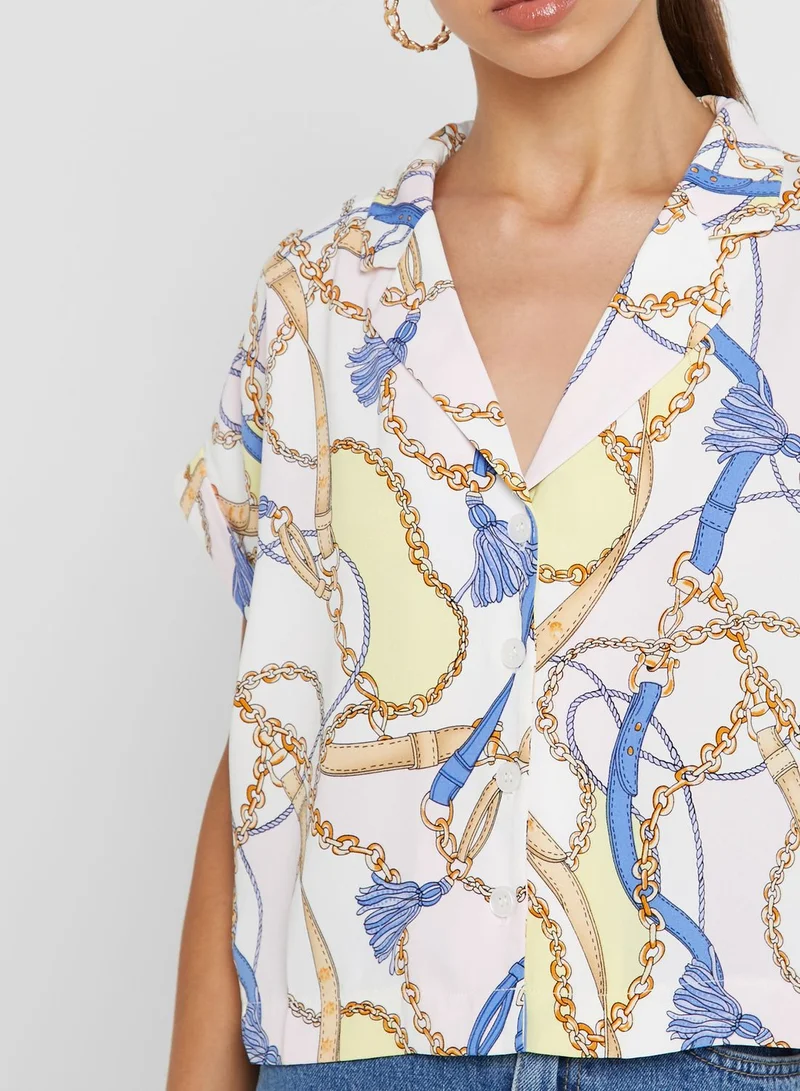FOREVER 21 Chain Print Shirt