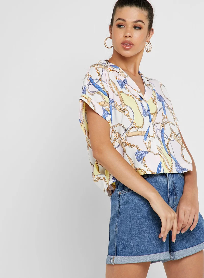 FOREVER 21 Chain Print Shirt