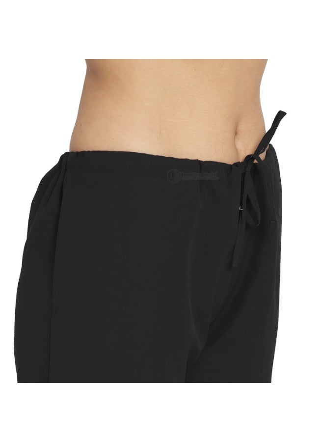 IS IndoSurgicals Faux Wrap Scrub Suits for Doctors Women OT Dress (XXXL, Black) - Image 2