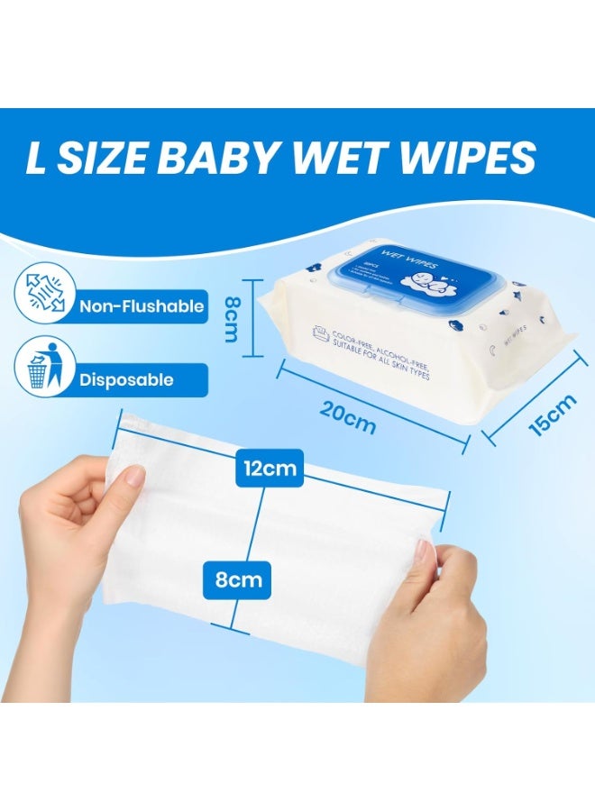 SKY-TOUCH Baby Wet Wipes 80 Count Sensitive Skin Alcohol Free Fragrance Free for Newborns - Image 2