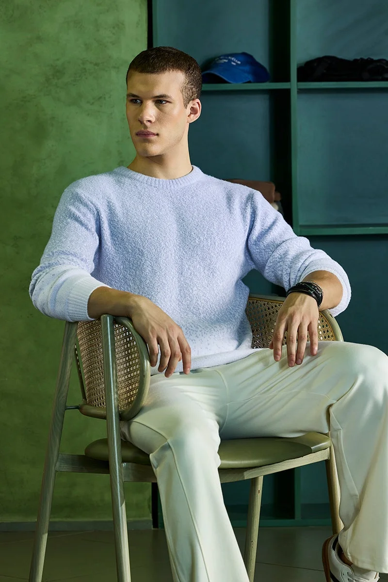 سنيتش كنزة خفيفة بلون أزرق سماوي متدرج