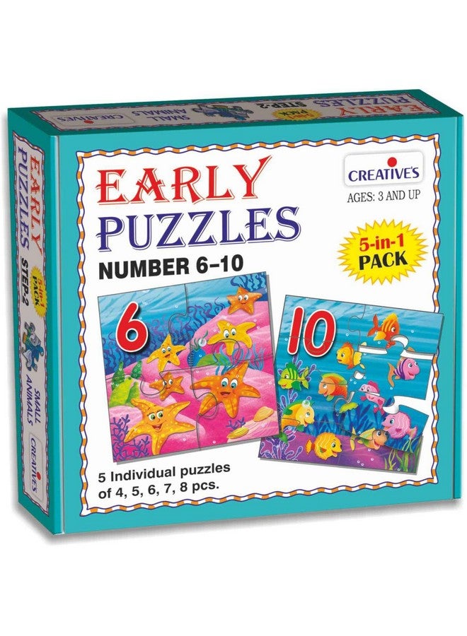 Creative's Early Puzzles Number 6 to 10 | Number 1 to 5 & Water Animals Educational 2 In1 Puzzles Game |Counting & Number Jigsaw Puzzle | Water Animals Puzzle | for 3 & Up Kids - Image 1