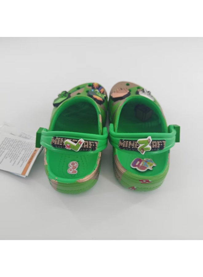 general Minecraft children's hole shoes boys and girls shoes soft-soled Baotou beach shoes casual shoes - Image 3