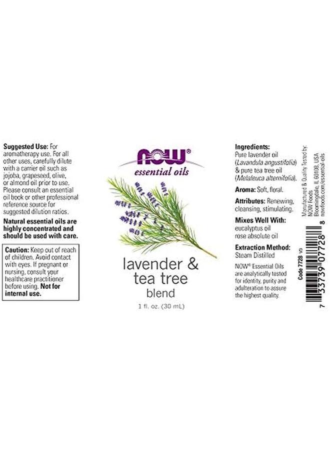 now Solutions Lavender And Tea Tree100 Percent Puremoisturizing Oil 30Ml - Image 2