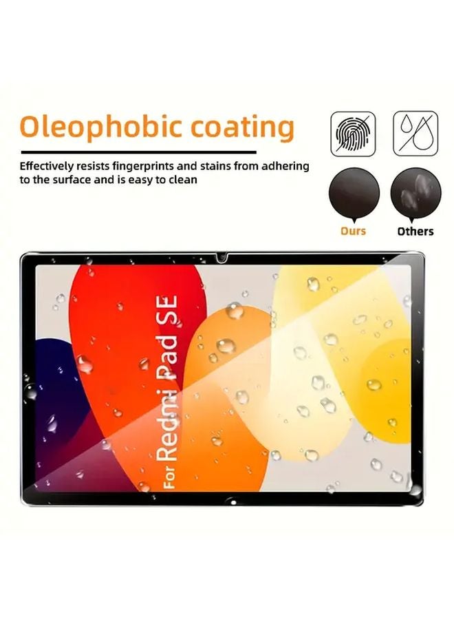 Redmi Pad SE 2 حزمة واقي شاشة زجاج مقوى عالي الوضوح مقاوم للخدوش من الحافة إلى الحافة - Image 5