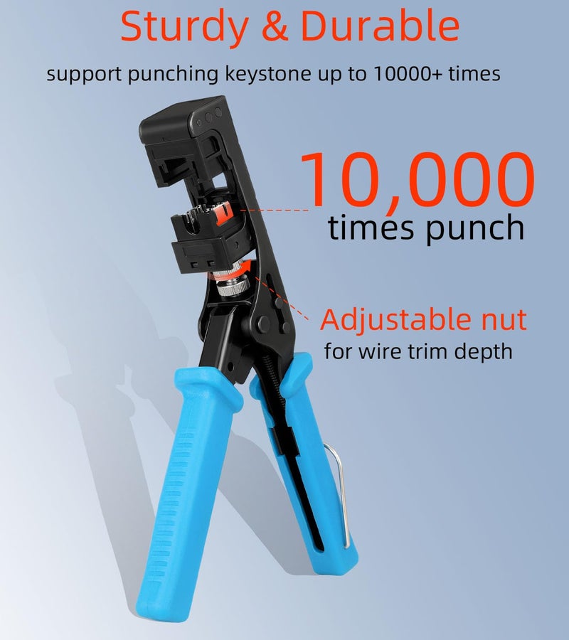 Rapink Speed Keystone Jack Tool for 90 Degree RJ45 Keystone, Ethernet Keystone Punch Down Tool for Time-saver and Effort-saver, Cat 6 Punch Down Tool Finger-hurt-free (Only for Rapink Keystone) - Image 5