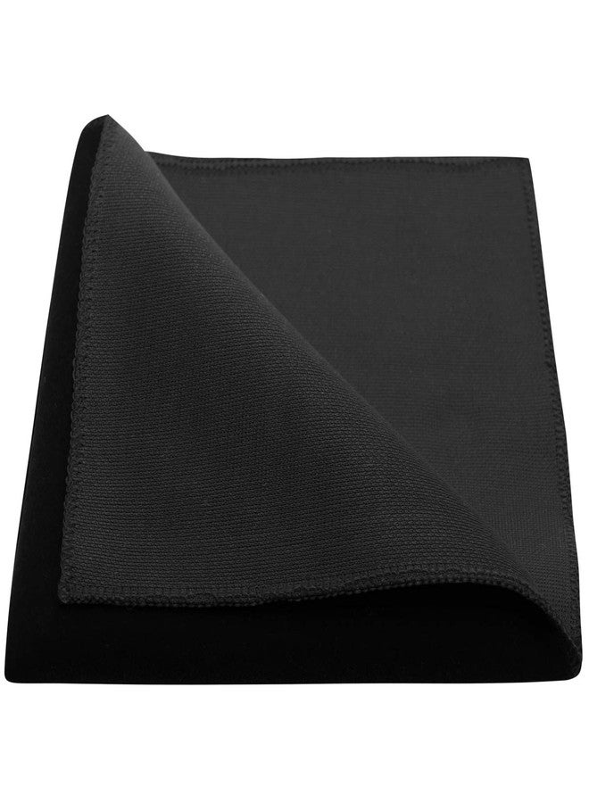 King & Priory Luxury Black Velvet Pocket Square, Handkerchief - Image 1