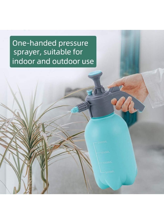 GUDOO عبوة رذاذ يدوية للحدائق بسعة 2 لتر. تحتوي على فوهة قابلة لضبط تدفق الماء. مناسبة لري النباتات والعشب في الحدائق المنزلية. لون أزود. خفيفة الوزن وسهلة الاستخدام. - Image 3