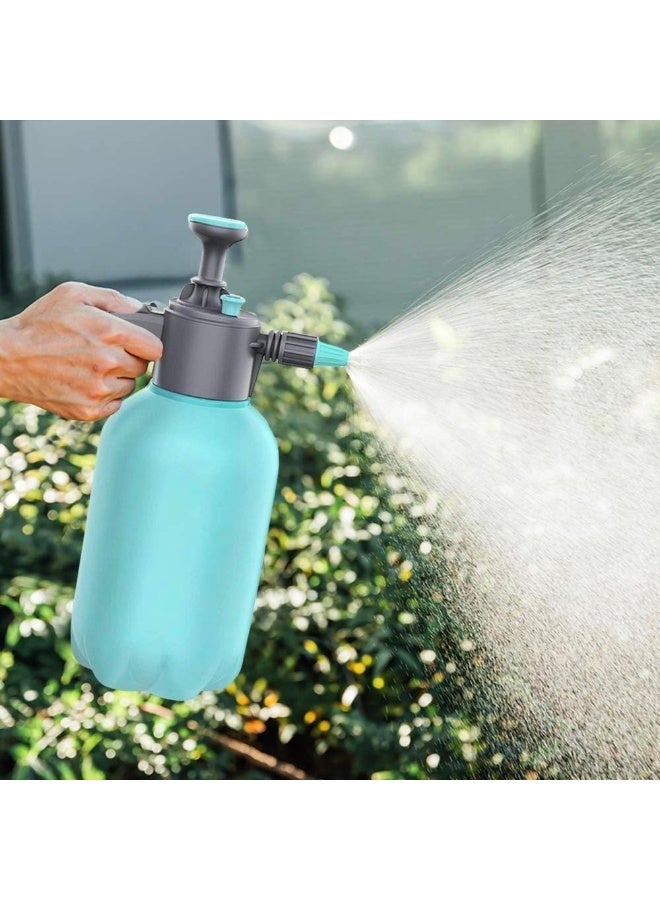 GUDOO عبوة رذاذ يدوية للحدائق بسعة 2 لتر. تحتوي على فوهة قابلة لضبط تدفق الماء. مناسبة لري النباتات والعشب في الحدائق المنزلية. لون أزود. خفيفة الوزن وسهلة الاستخدام. - Image 1